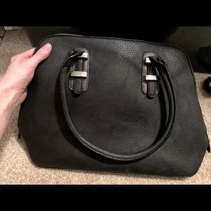 CC black purse bag with silver accents